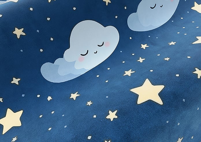 Starry Night, Blue Sighs - Motorised Roman Blind - Image 4